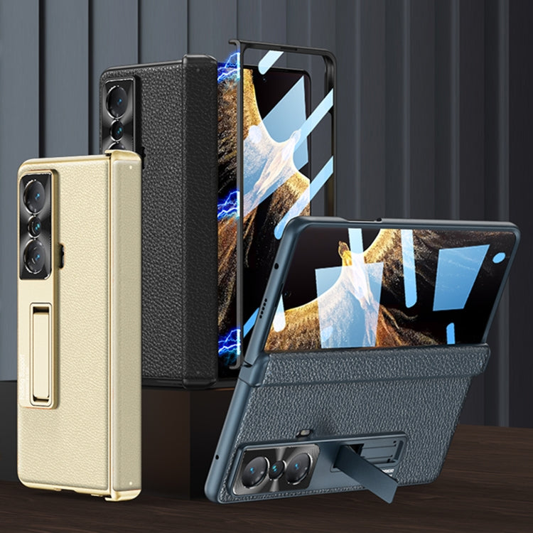 For Honor Magic VS GKK Magnetic Hinge Flip Leather Phone Case with Holder(Gold) - Honor Cases by GKK | Online Shopping South Africa | PMC TechLife | Buy Now Pay Later Mobicred