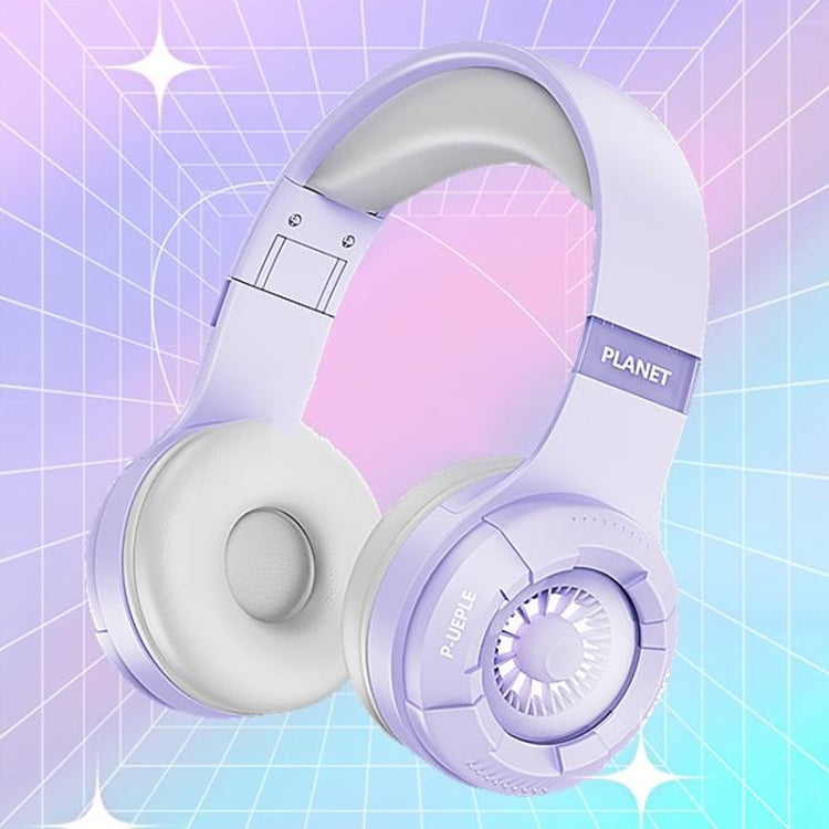 KE25 RGB Light Wireless Stereo Music Bluetooth Headset(Purple) - Headset & Headphone by PMC Jewellery | Online Shopping South Africa | PMC Jewellery