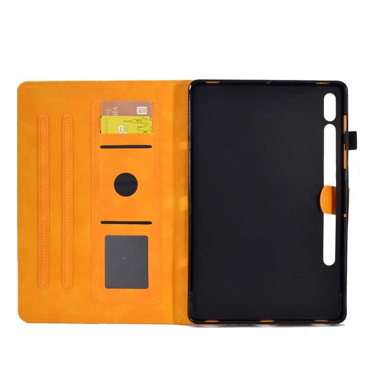 For Samsung Galaxy Tab S7 T870 / S8 X700 Rhombus Embossed Leather Smart Tablet Case(Khaki) - free shipping - PMC TechLife - Order now!