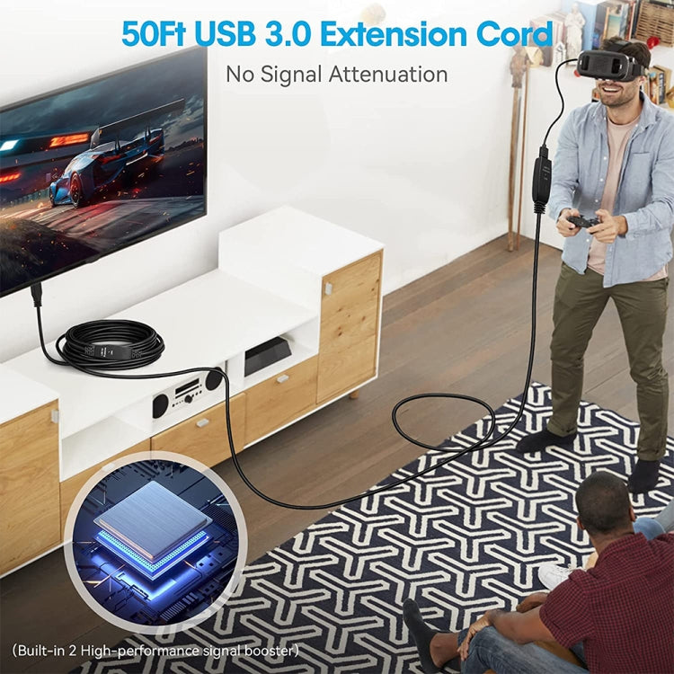 USB 3.0 Male to Female Data Sync Super Speed Extension Cable, Length:30m - free shipping - PMC TechLife - Order now!