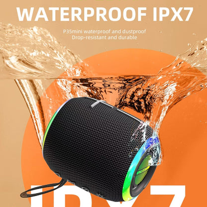 HOPESTAR P35 mini 10W Outdoor IPX7 Waterproof TWS Bluetooth Speaker(Black) - Waterproof Speaker by HOPESTAR | Online Shopping South Africa | PMC Jewellery