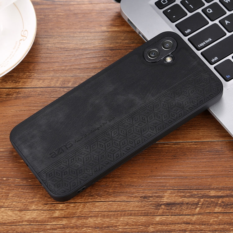 For Samsung Galaxy A04e AZNS 3D Embossed Skin Feel Phone Case(Black) - Galaxy Phone Cases by AZNS | Online Shopping South Africa | PMC TechLife | Buy Now Pay Later Mobicred