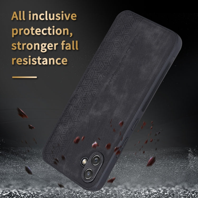 For Samsung Galaxy A04e AZNS 3D Embossed Skin Feel Phone Case(Black) - Galaxy Phone Cases by AZNS | Online Shopping South Africa | PMC TechLife | Buy Now Pay Later Mobicred