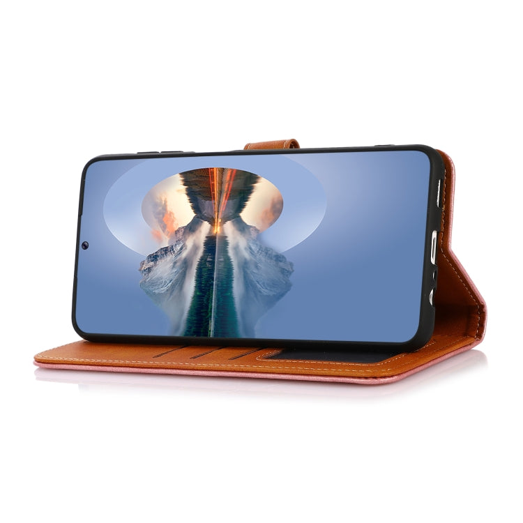 For Samsung Galaxy A24 4G KHAZNEH Dual-color Cowhide Texture Leather Phone Case(Brown) - free shipping - PMC TechLife - Order now!