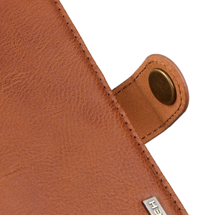 For Samsung Galaxy A24 4G KHAZNEH Cowhide Texture Horizontal Flip Leather Phone Case(Brown) - free shipping - PMC TechLife - Order now!