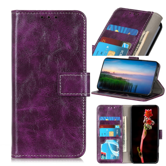 For Honor X9A 5G / Magic5 Lite 5G Retro Crazy Horse Texture Horizontal Flip Leather Phone Case(Purple) - Honor Cases by PMC Jewellery | Online Shopping South Africa | PMC Jewellery