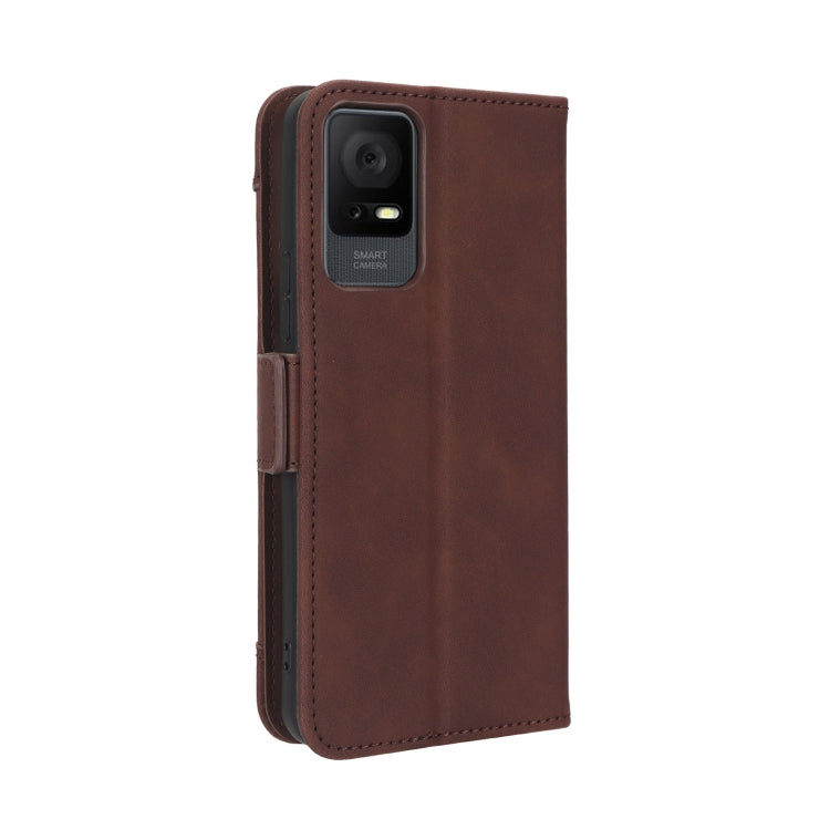 For TCL 405 / 406 T506D Skin Feel Calf Texture Card Slots Leather Phone Case(Brown) - More Brand by PMC Jewellery | Online Shopping South Africa | PMC Jewellery