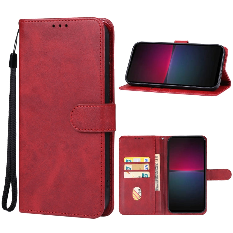 For Sony Xperia 10 V Leather Phone Case(Red) - Sony Cases by PMC Jewellery | Online Shopping South Africa | PMC Jewellery