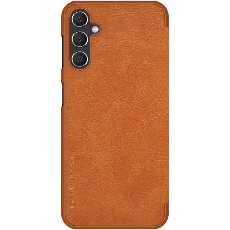 For Samsung Galaxy A14 5G NILLKIN QIN Series Crazy Horse Texture Leather Case(Brown) - Galaxy Phone Cases by NILLKIN | Online Shopping South Africa | PMC Jewellery | Buy Now Pay Later Mobicred