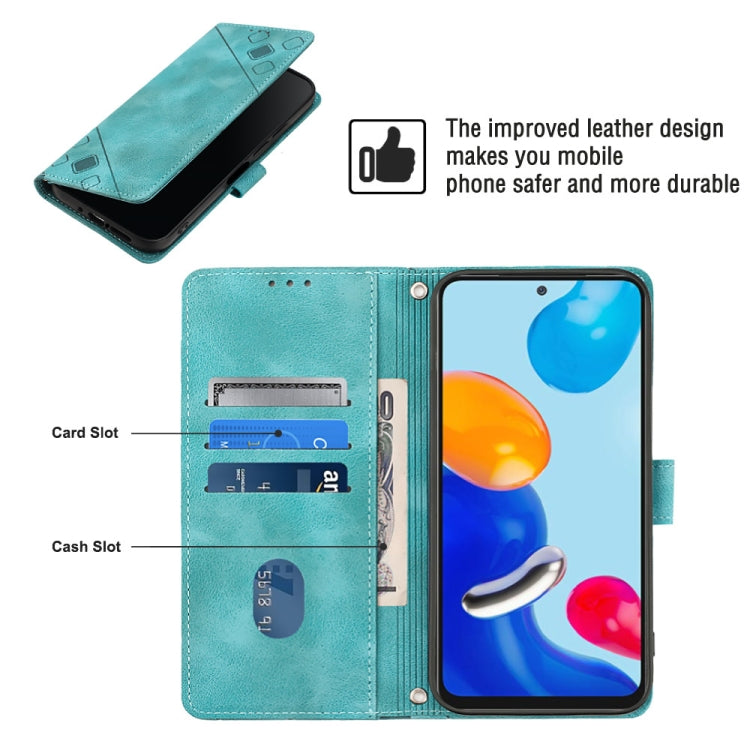 For Xiaomi Redmi Note 11s / 11 4G Skin-feel Embossed Leather Phone Case(Green) - free shipping - PMC TechLife - Order now!
