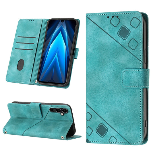 For Tecno Pova Neo 2 LG6n Skin-feel Embossed Leather Phone Case(Green) - Tecno Cases by PMC Jewellery | Online Shopping South Africa | PMC Jewellery