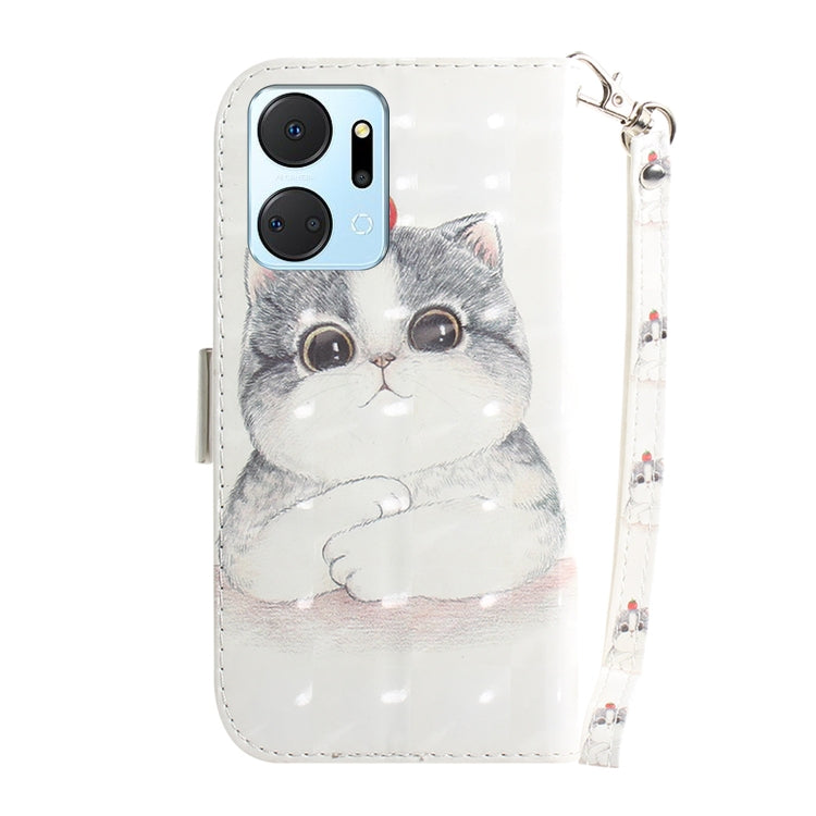 For Honor X7A 3D Colored Horizontal Flip Leather Phone Case(Cute Cat) - free shipping - PMC TechLife - Order now!