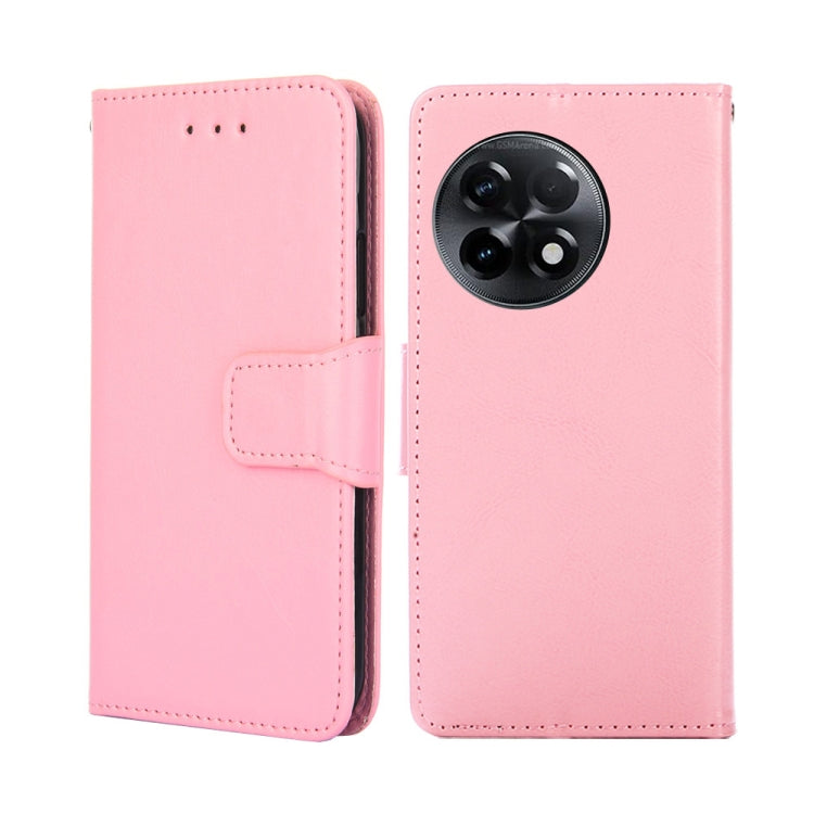 For OnePlus Ace 2/11R Crystal Texture Leather Phone Case(Pink) - OnePlus Cases by PMC Jewellery | Online Shopping South Africa | PMC Jewellery