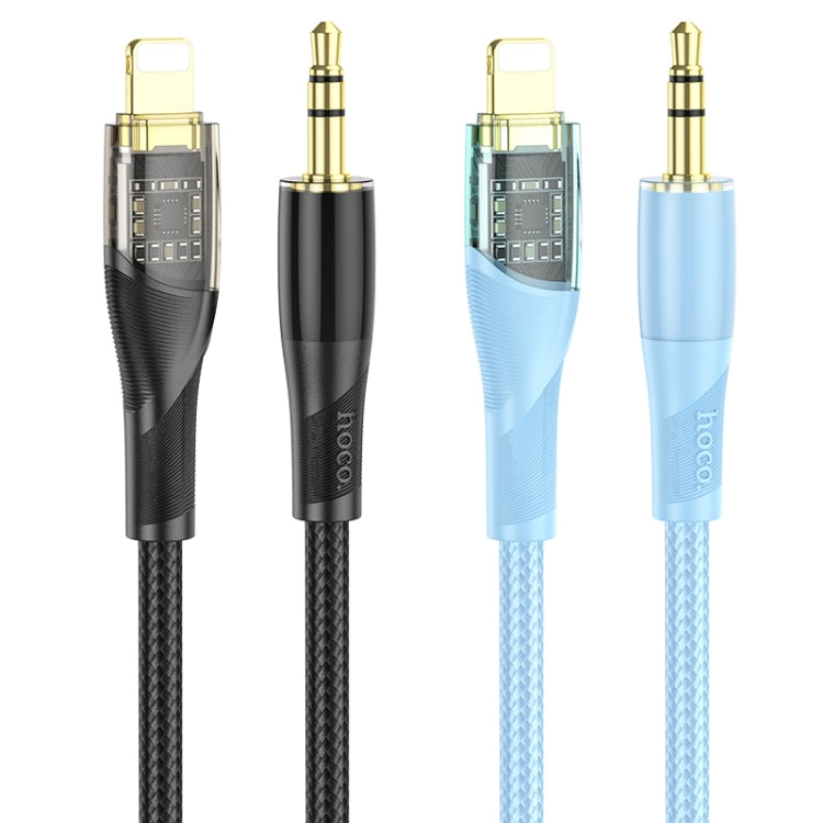 hoco UPA25 Transparent Exploration Version 8 Pin Digital Audio Conversion Cable, Length: 1m(Blue) - Video & Audio Cable by hoco | Online Shopping South Africa | PMC Jewellery