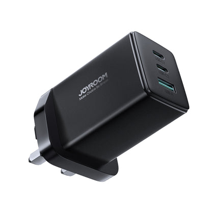 JOYROOM TCG01 GaN Ultra 65W 2 Type-C + 1 USB Fast Charger with 1.2m Type-C Cable, Plug:UK Plug(Black) - USB Charger by JOYROOM | Online Shopping South Africa | PMC Jewellery