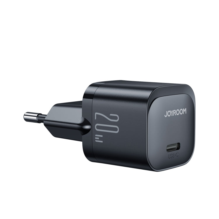 JOYROOM JR-TCF02 PD Type-C 20W Mini Charger, Plug:EU Plug(Black) - USB Charger by JOYROOM | Online Shopping South Africa | PMC Jewellery | Buy Now Pay Later Mobicred