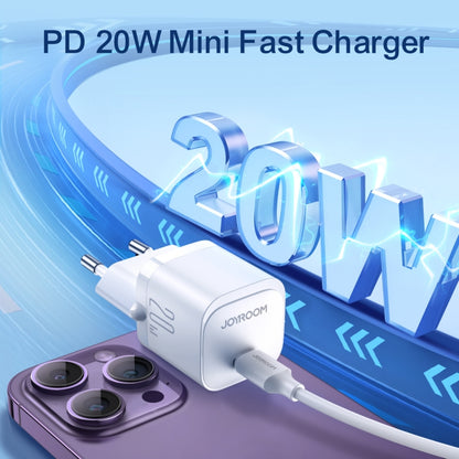 JOYROOM JR-TCF02 PD Type-C 20W Mini Charger, Plug:EU Plug(Black) - USB Charger by JOYROOM | Online Shopping South Africa | PMC Jewellery | Buy Now Pay Later Mobicred