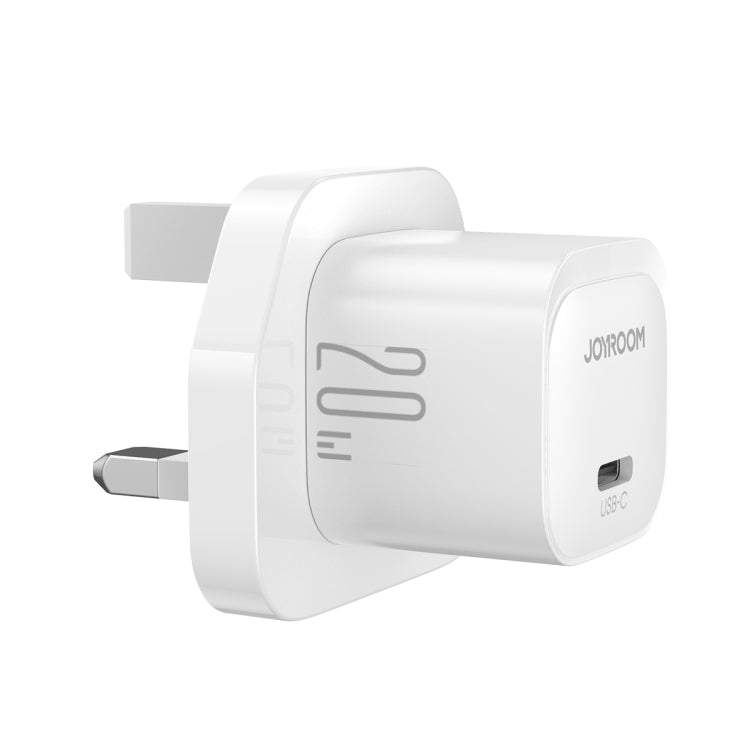 JOYROOM JR-TCF02 PD Type-C 20W Mini Charger, Plug:UK Plug(White) - USB Charger by JOYROOM | Online Shopping South Africa | PMC Jewellery | Buy Now Pay Later Mobicred