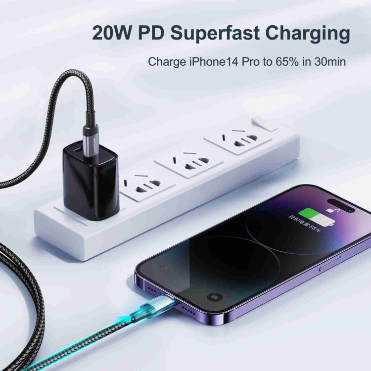 JOYROOM S-CL020A10 Extraordinary Series 20W USB-C / Type-C to 8 Pin Fast Charging Data Cable, Cable Length:1.2m(Black) - 2 in 1 Cable by JOYROOM | Online Shopping South Africa | PMC Jewellery