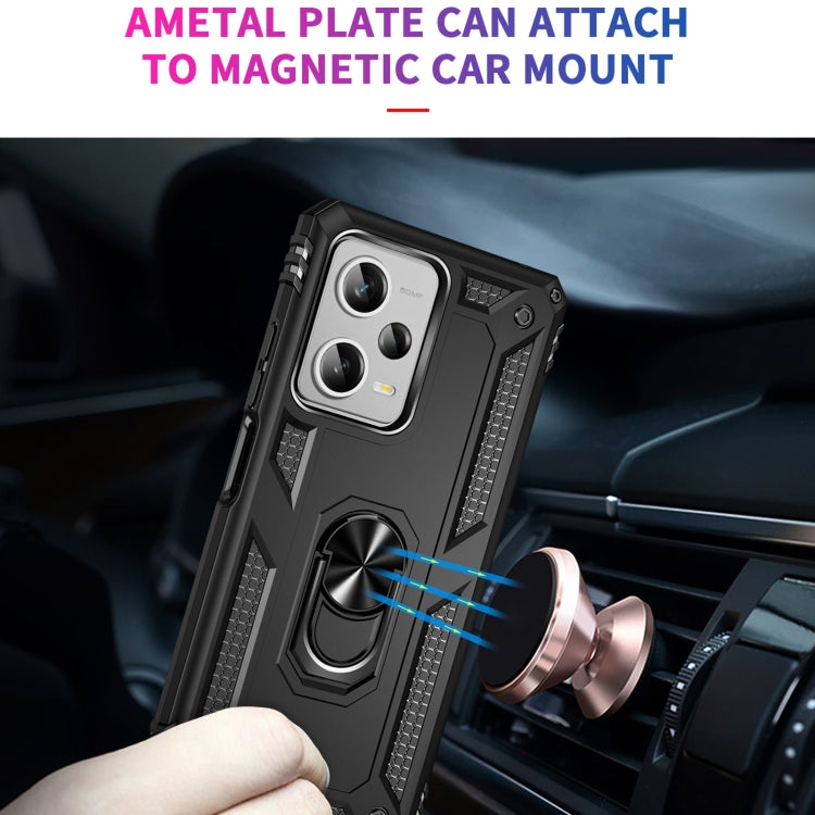 For Xiaomi Redmi Note 12 Pro+ Shockproof TPU + PC Phone Case with Holder(Black) - free shipping - PMC TechLife - Order now!