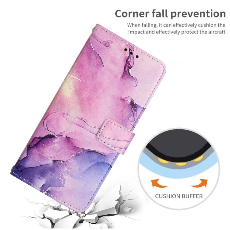 For Motorola Moto G53 5G/G13 4G/G23 4G Painted Marble Pattern Leather Phone Case(Purple) - Motorola Cases by PMC Jewellery | Online Shopping South Africa | PMC Jewellery