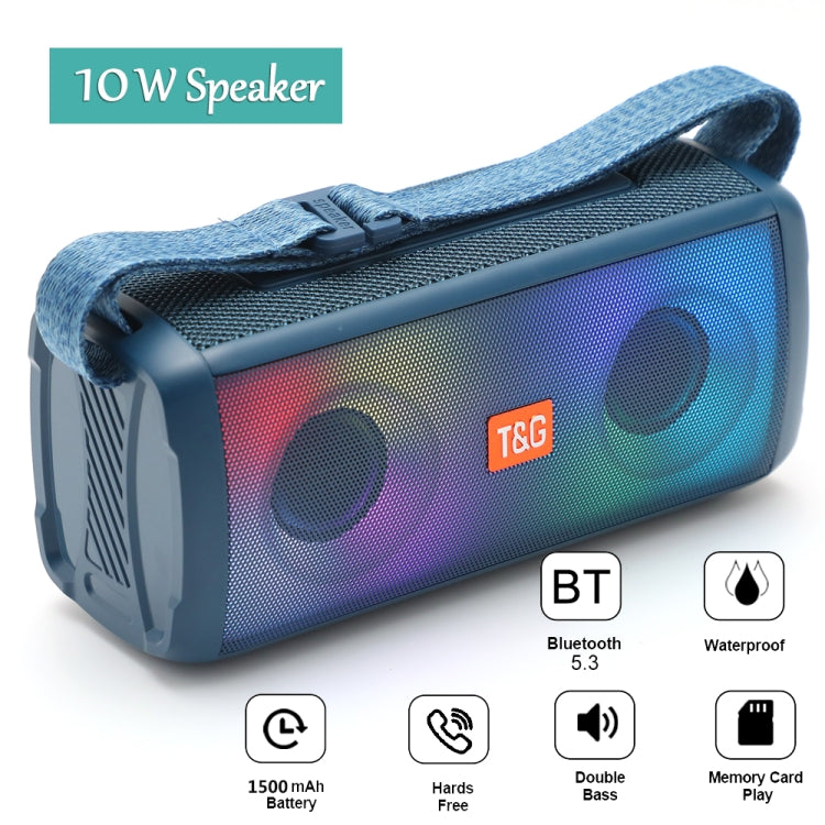 T&G TG345 Portable Outdoor Color LED Wireless Bluetooth Speaker(Gray) - Desktop Speaker by T&G | Online Shopping South Africa | PMC Jewellery | Buy Now Pay Later Mobicred