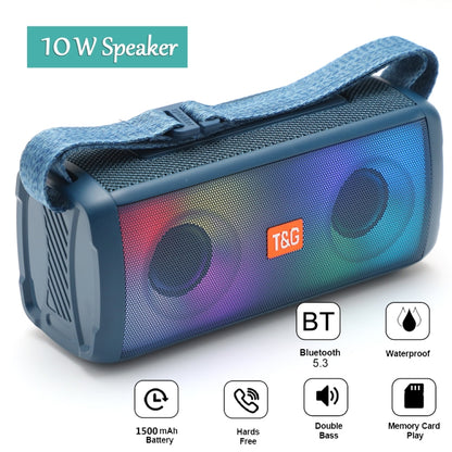 T&G TG345 Portable Outdoor Color LED Wireless Bluetooth Speaker(Gray) - Desktop Speaker by T&G | Online Shopping South Africa | PMC Jewellery | Buy Now Pay Later Mobicred