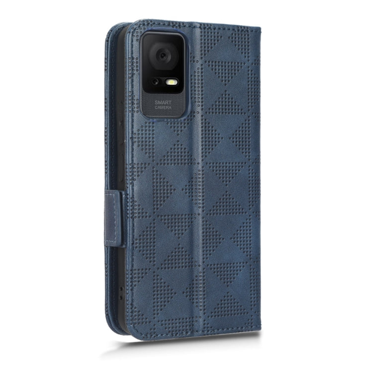 For TCL 405 / 406 T506D Symmetrical Triangle Leather Phone Case(Blue) - More Brand by PMC Jewellery | Online Shopping South Africa | PMC Jewellery