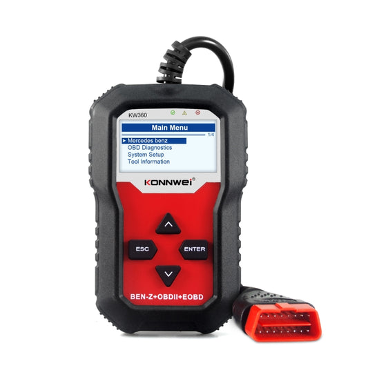 For Mercedes Benz KONNWE KW360 2.4 inch OBD2 Car Fault Detector - Code Readers & Scan Tools by KONNWEI | Online Shopping South Africa | PMC Jewellery | Buy Now Pay Later Mobicred