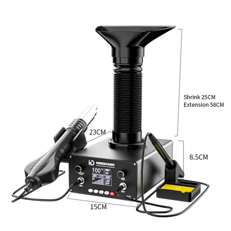 D301 Multifunctional Intelligent Smoking Constant Temperature Soldering Disassembly Rework Station(UK Plug) - free shipping - PMC TechLife - Order now!