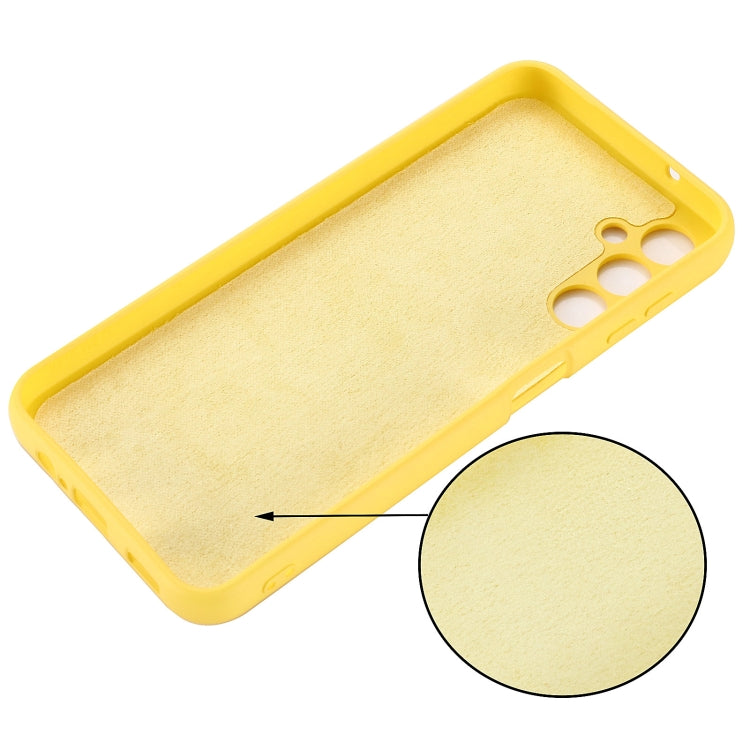 For Samsung Galaxy A24 4G Pure Color Liquid Silicone Shockproof Phone Case(Yellow) - free shipping - PMC TechLife - Order now!