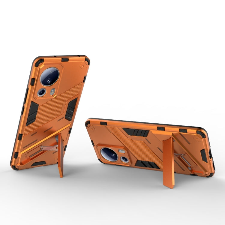 For Xiaomi 13 Lite Punk Armor 2 in 1 PC + TPU Shockproof Phone Case with Holder(Grey) - free shipping - PMC TechLife - Order now!