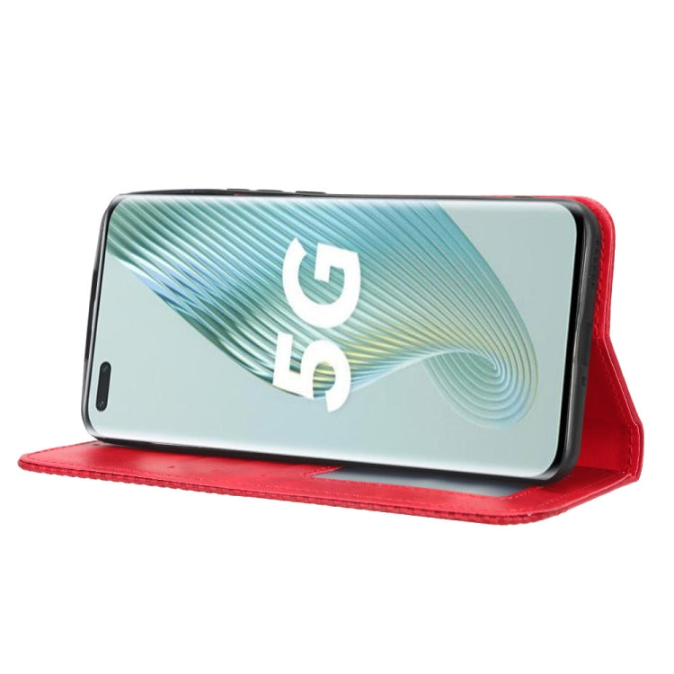 For Honor Magic5 Pro Magnetic Buckle Retro Texture Leather Phone Case(Red) - free shipping - PMC TechLife - Order now!