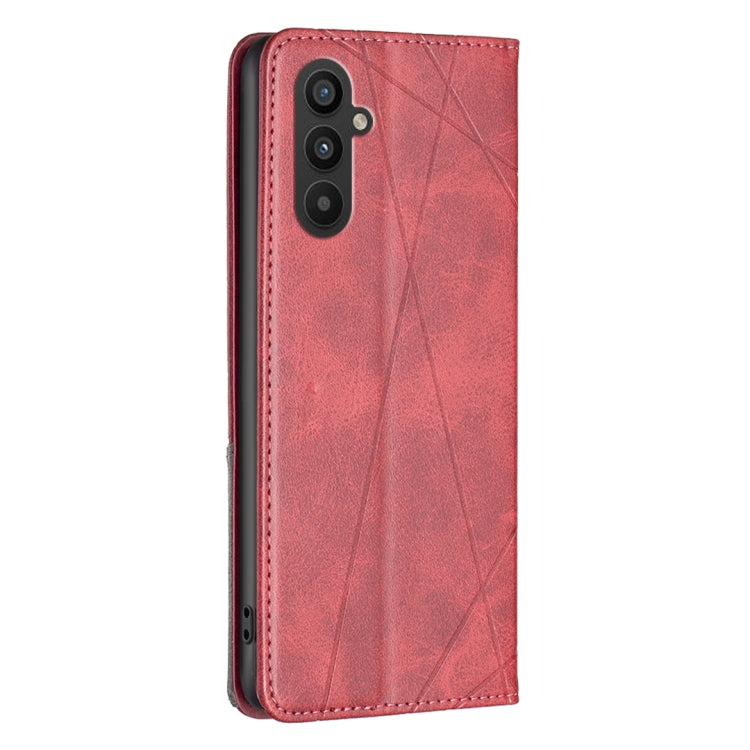 For Samsung Galaxy A24 4G Prismatic Invisible Magnetic Leather Phone Case(Red) - free shipping - PMC TechLife - Order now!