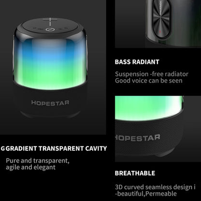 HOPESTAR SC-01 Waterproof LED Light Wireless Bluetooth Speaker(Grey) - Desktop Speaker by HOPESTAR | Online Shopping South Africa | PMC Jewellery | Buy Now Pay Later Mobicred