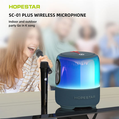 HOPESTAR SC-01 Waterproof LED Light Wireless Bluetooth Speaker(Grey) - Desktop Speaker by HOPESTAR | Online Shopping South Africa | PMC Jewellery | Buy Now Pay Later Mobicred