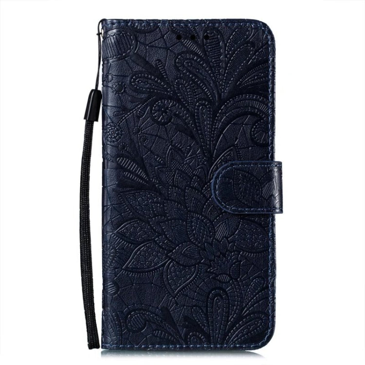For Samsung Galaxy A34 5G Lace Flower Embossing Flip Leather Phone Case(Dark Blue) - free shipping - PMC TechLife - Order now!