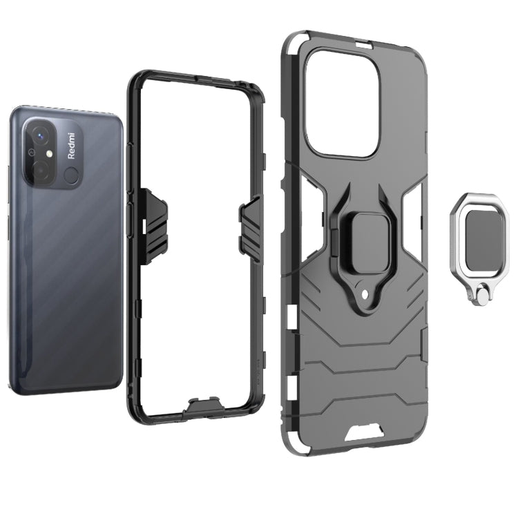 For Xiaomi Redmi 12C Magnetic Ring Holder PC + TPU Phone Case(Black) - free shipping - PMC TechLife - Order now!