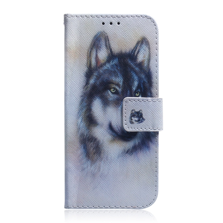 For Xiaomi Redmi 12C / 11A Coloured Drawing Flip Leather Phone Case(White Wolf) - Xiaomi Cases by PMC Jewellery | Online Shopping South Africa | PMC Jewellery