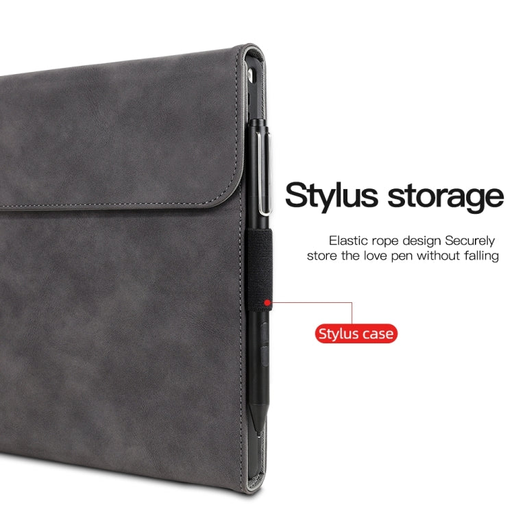 For Microsoft Surface Pro X Sheepskin All-Inclusive Shockproof Protective Case with Power Bag(Black) - Others by PMC TechLife | Online Shopping South Africa | PMC TechLife | Buy Now Pay Later Mobicred