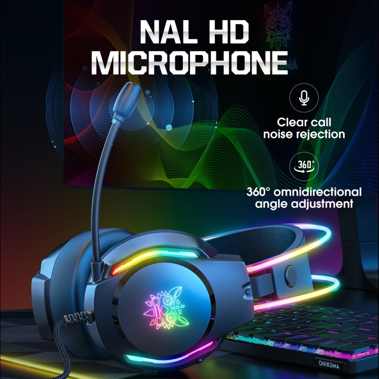 X26 USB+3.5mm RGB Wired Gaming Headset(Black) - Multimedia Headset by PMC TechLife | Online Shopping South Africa | PMC TechLife