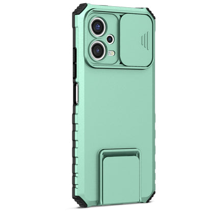 For Xiaomi Redmi Note 12 5G / Poco X5 Stereoscopic Holder Sliding Camshield Phone Case(Light Blue) - Note 12 Cases by PMC Jewellery | Online Shopping South Africa | PMC Jewellery