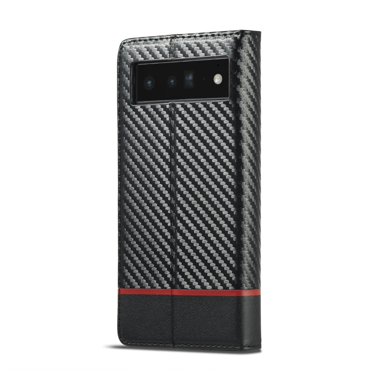 For Google Pixel 7a LC.IMEEKE Carbon Fiber Leather Phone Case(Horizontal Black) - Google Cases by LC.IMEEKE | Online Shopping South Africa | PMC Jewellery | Buy Now Pay Later Mobicred