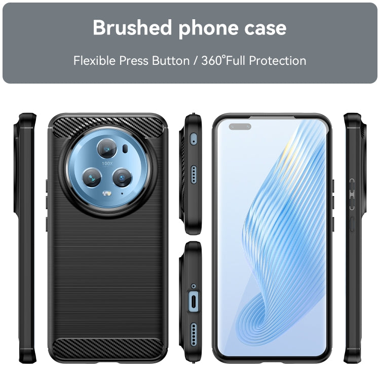 For Honor Magic5 Pro Brushed Texture Carbon Fiber TPU Phone Case(Black) - free shipping - PMC TechLife - Order now!