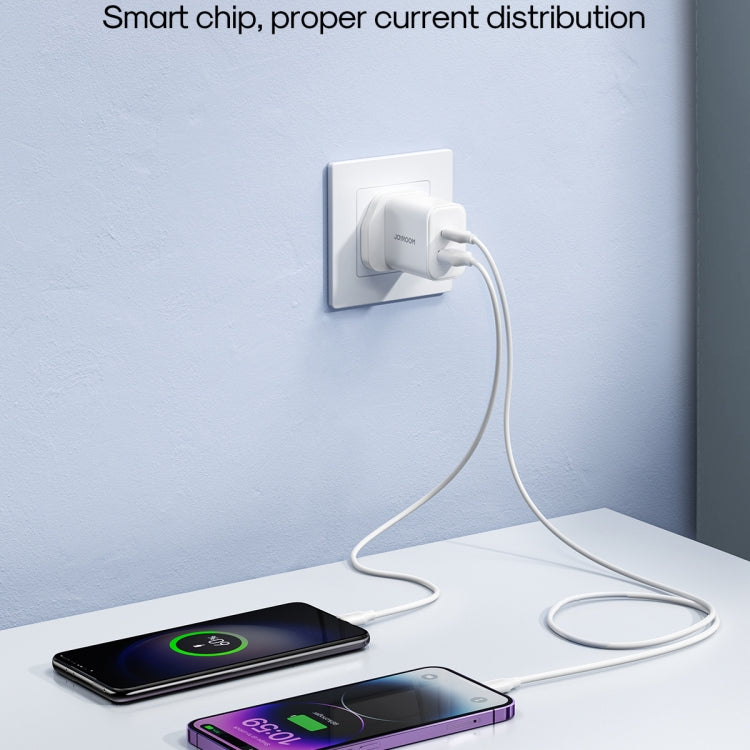 J0YROOM TCF05 20W USB+USB-C/Type-C Dual Interface Fast Charger Set, Specification:UK Plug(White) - USB Charger by JOYROOM | Online Shopping South Africa | PMC Jewellery