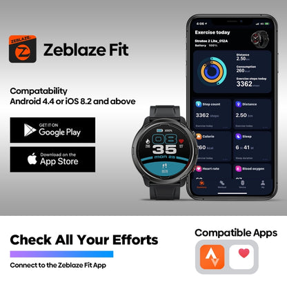 Zeblaze Stratos 2 Lite 1.32 inch IPS Screen 5 ATM Waterproof GPS Smart Watch, Support Heart Rate Monitoring / Sports Mode(Black) - Smart Watches by Zeblaze | Online Shopping South Africa | PMC Jewellery | Buy Now Pay Later Mobicred