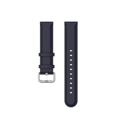 For Amazfit GTR Mini Round Tail Genuine Leather Watch Band(Navy Blue) -  by PMC Jewellery | Online Shopping South Africa | PMC Jewellery