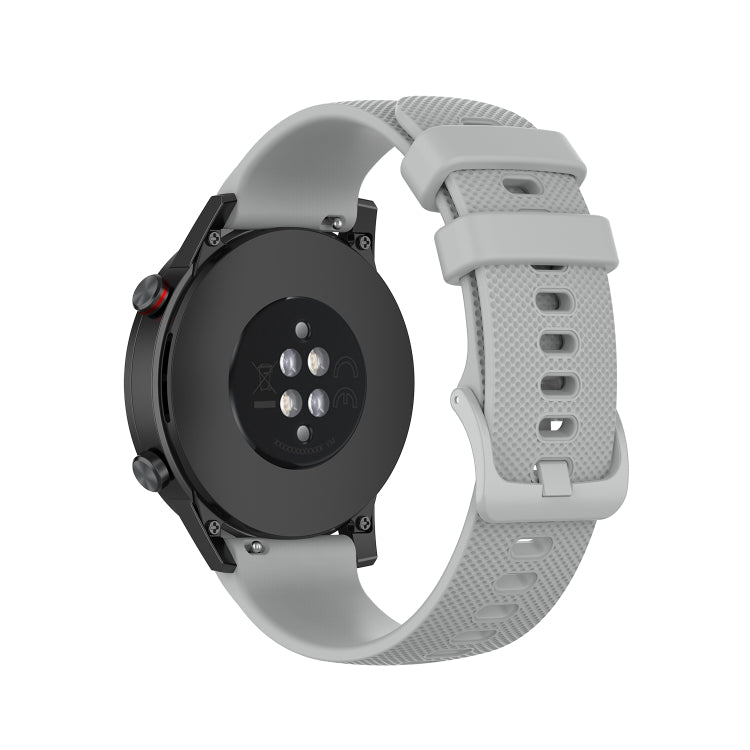 For Honor Watch GS 3i 22mm Small Plaid Texture Silicone Watch Band(Grey) - Smart Wear by PMC TechLife | Online Shopping South Africa | PMC TechLife