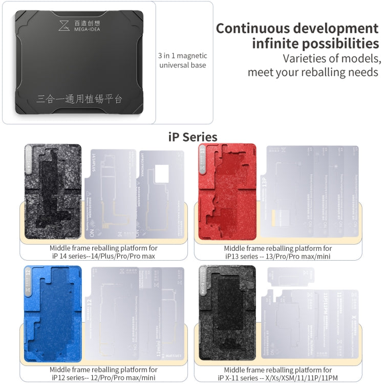 For Huawei P40 Pro Qianli Mega-idea Multi-functional Middle Frame Positioning BGA Reballing Platform - Repair Platform by QIANLI | Online Shopping South Africa | PMC Jewellery | Buy Now Pay Later Mobicred