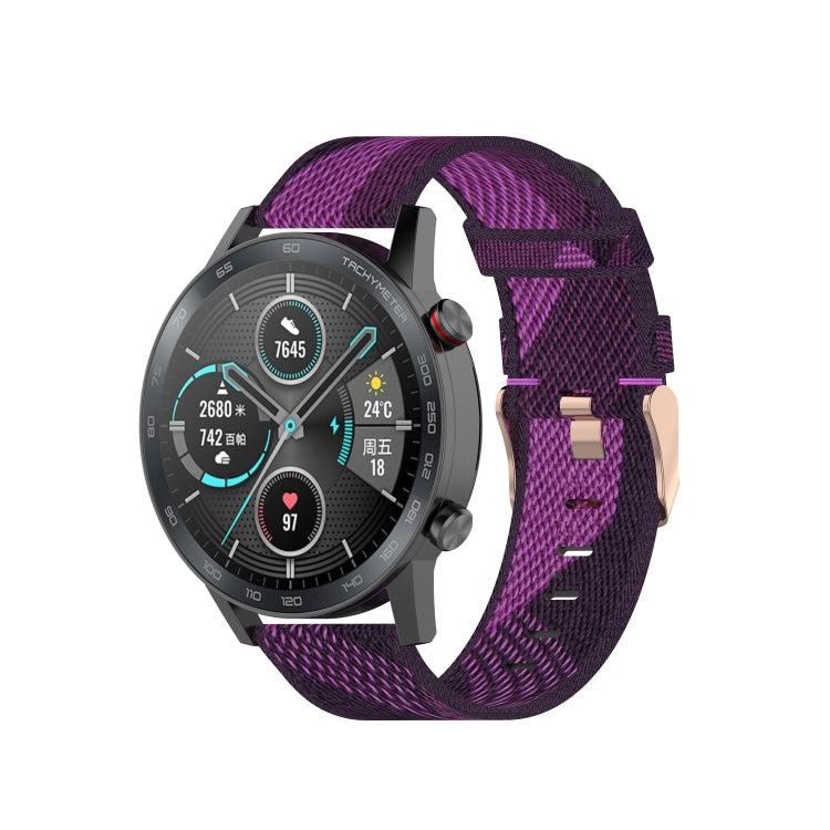 For Honor Watch GS 3i 22mm Nylon Woven Watch Band(Purple) -  by PMC Jewellery | Online Shopping South Africa | PMC Jewellery